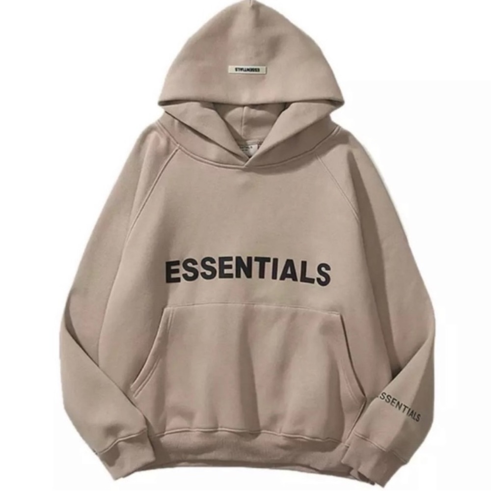 Essentials Hoodie Khaki Tan Size Medium
